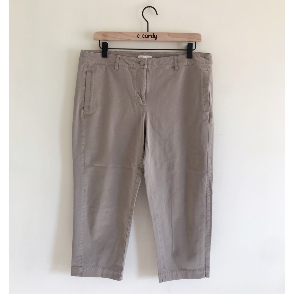 Eileen Fisher Khaki Capri Pants